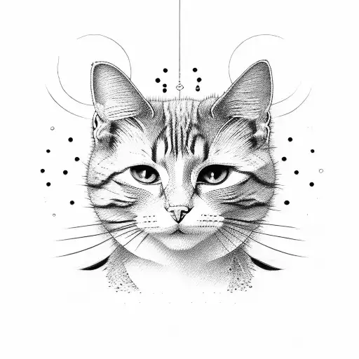 Black And White Color Slim Cat