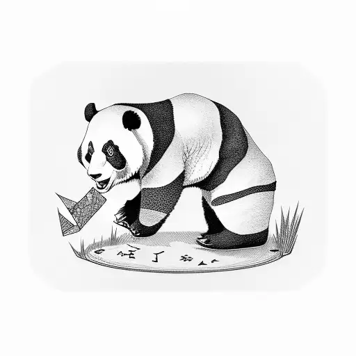 Panda With A Letter A