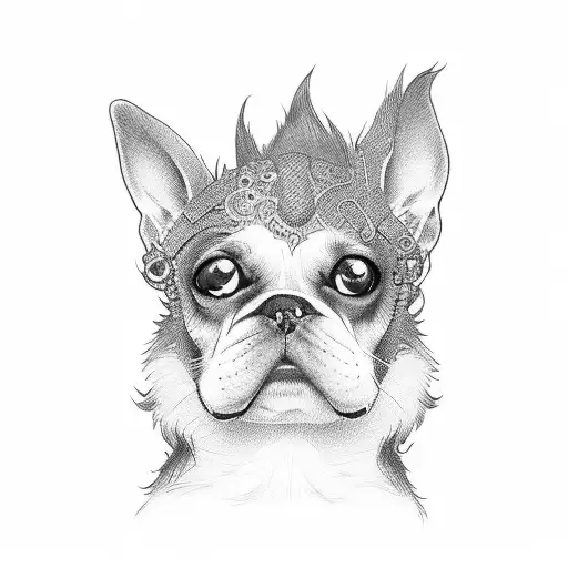 Small Punk Baby Boy With A Dog