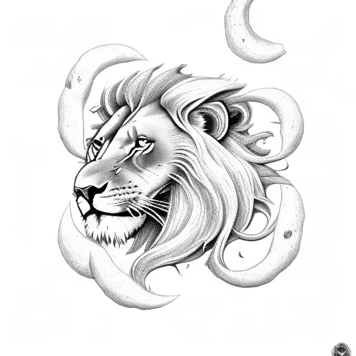 Lion Skull Nature Moon Blood Life Death