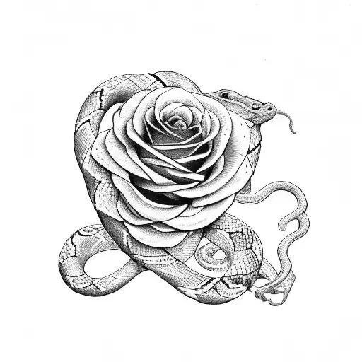 Snake And Roses
