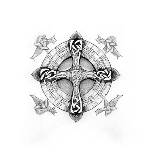 Celtic Cross In A Nordic Forest