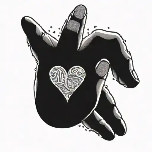 Heart-shaped Hands With The Word Iaia Inside The Heart