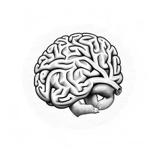 A Heart-shaped Brain With Intricate Patterns And Book Pages As Its Texture