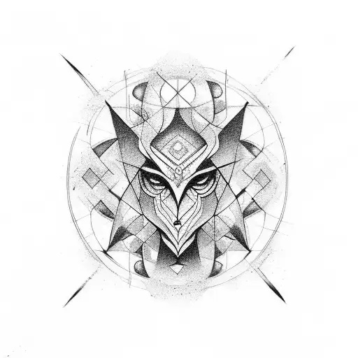 Abstract Magic Symbol Face