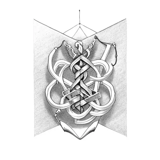 A Medical Caduceus Intertwined With A Book And A Pencil