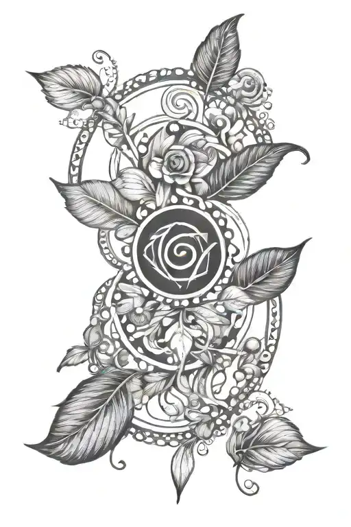 Veganism Symbol Intertwined With Feminist Symbol Combined