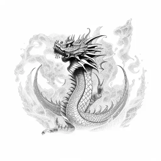 With The Words Alessandra Joana Carolina E Beatriz Making The Shape Of A Dragon