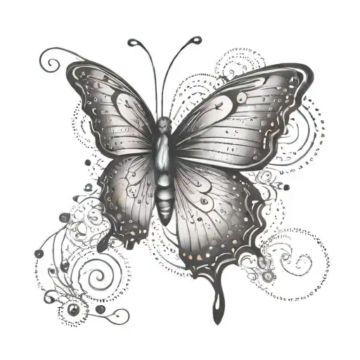 A Delicate Butterfly With The Word 'Tlc' Incorporated Into The Wings