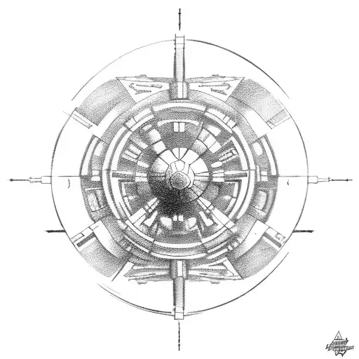 Engineer's Tools Forming A Star Wars Spaceship