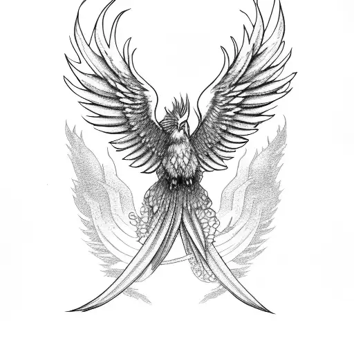 Phoenix Arm Modern Blackline Spiritual Flying