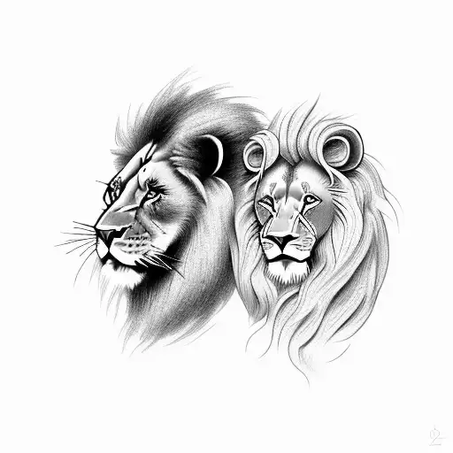 Lion And Female Lion