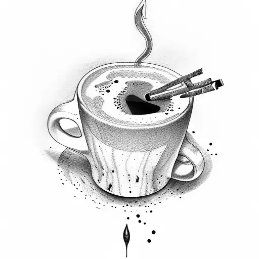 Cup Of Coffee And Cigarette