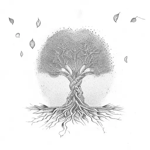 Tree With Heart In The Roots