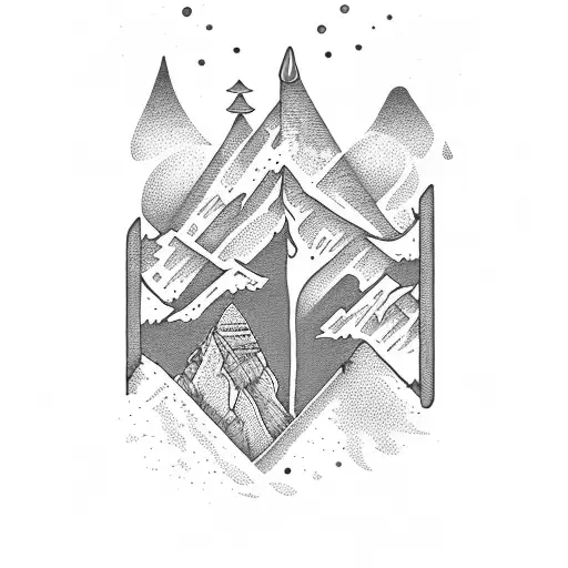 Wilderness Travel Adventure Themed Tattoo With Letters N J M In Any Order