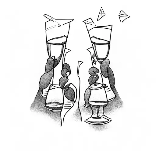 A Group Of Friends Raising Their Glasses In A Toast