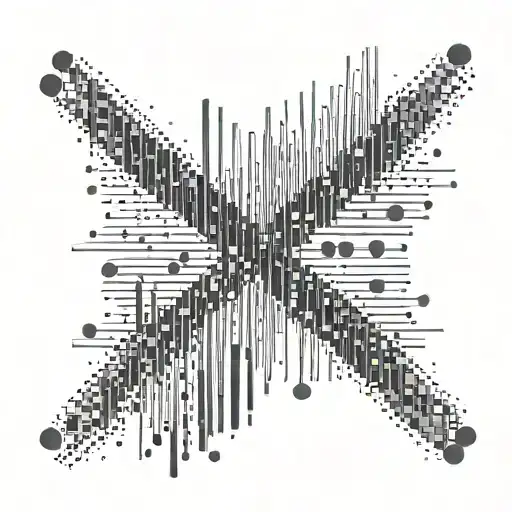 An Abstract Binary Code Tattoo With A Semicolon Cleverly Slightky Hidden Within The Code