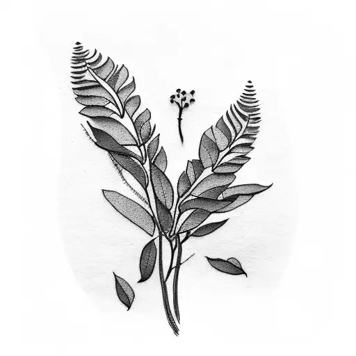 Eucalyptus Leaf And Flowers