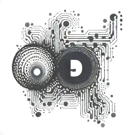 An Abstract Binary Code Tattoo With A Semicolon Cleverly Hidden Within The Code