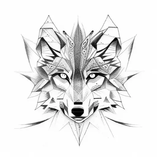 Man Transforming Into Wolf Tattoo Design Idea