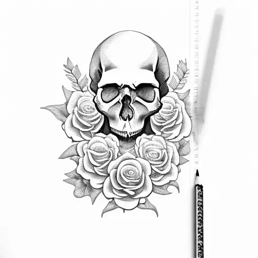 Skull And Roses