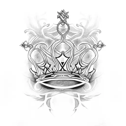 Crown With Vines Growing Over