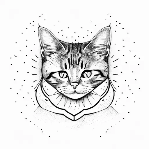 Cat Sitting On The Moon