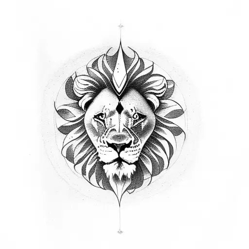 Lion With Third Eye On Forehead