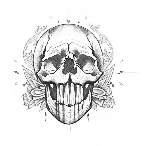 Skull With Tribal