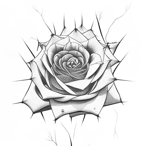 The Cactus Is Taproot And Upper Side Is Rose Flower