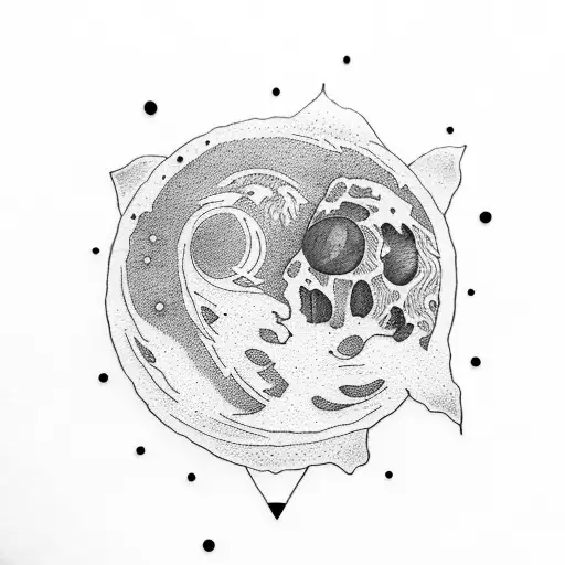 Moon Melting With The Word Peace