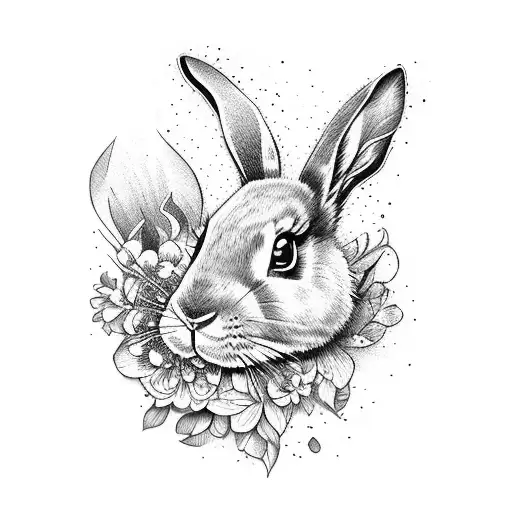 Floral Bunny Grunge