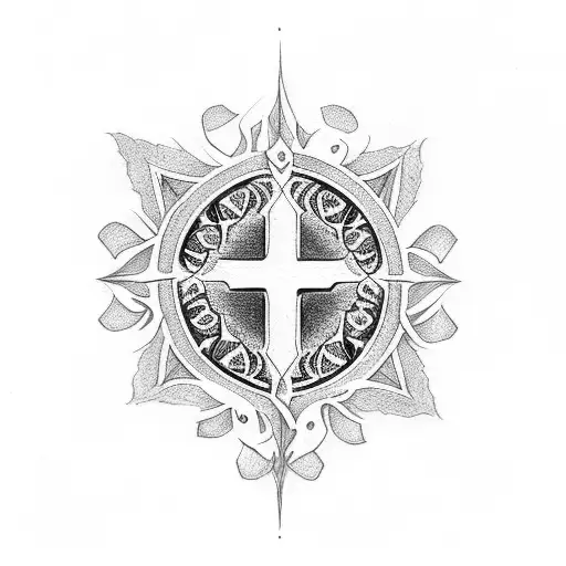 Christian Cross With Lilly Of The Valley