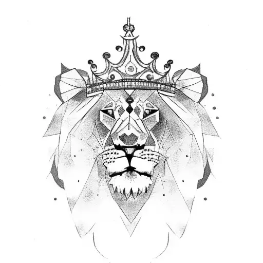 Lion Wearing A Crown