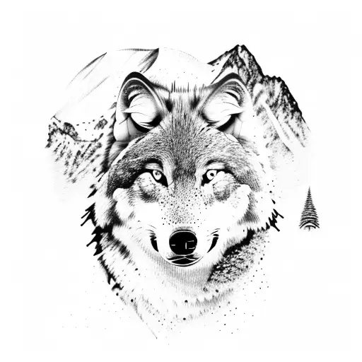 Mountains Wolf Forest