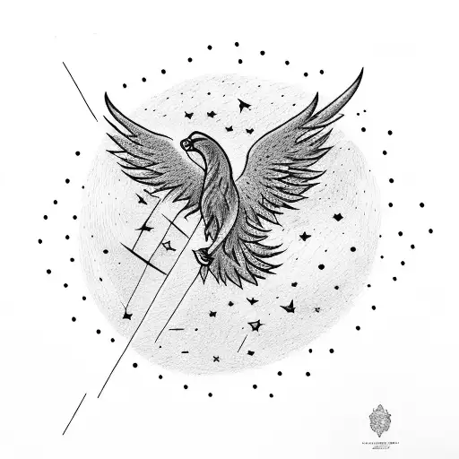 A Shooting Star Leading To A Phoenix