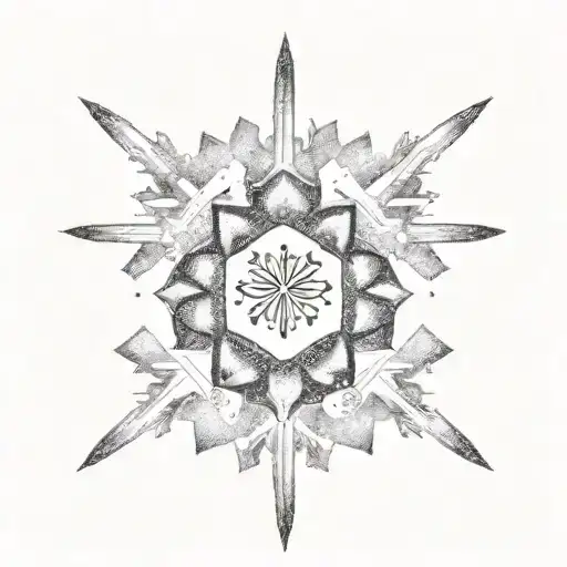 Aquarius Zodiac Sign With Snowflake