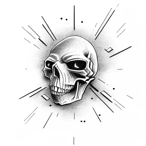 Sunset Sniper Rifle Rock N Roll Skull Hand