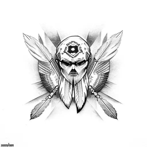 Broken Chains With Cross And Eagle Feathers