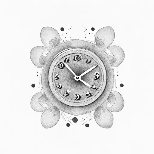 A Lucky Clover Combined With A A Clock