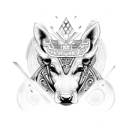 Aztec Drawings Of Faces And Animals