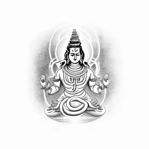 I Want A Tattoo Of Lord Shiva In Meditation Sitting On A Snake