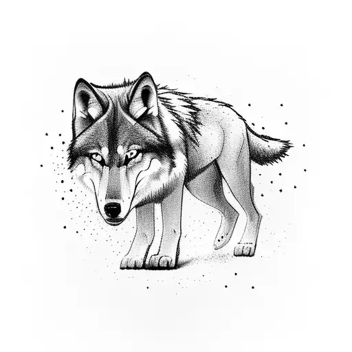 A Cinematic Scene Depicting A Hero Walking Through A Mystical Forest With Wolves By Their Side