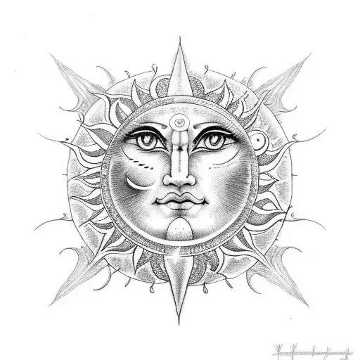 Sun And Moon With Shiva