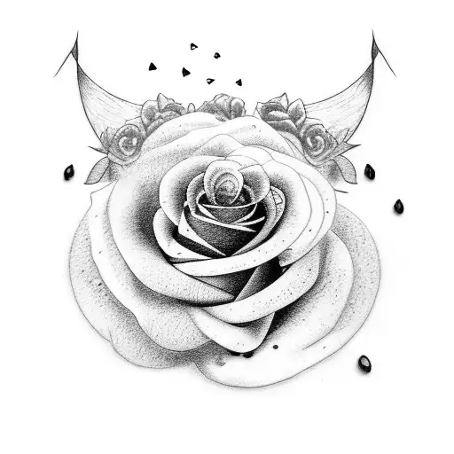 A Rock N Roll Inspired Tattoo Featuring A Guitar And Roses