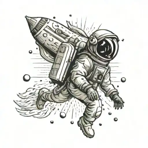 Astronaut Hot Dog With Jet Pack Howling
