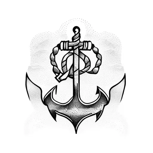 Anchor With Ribbon