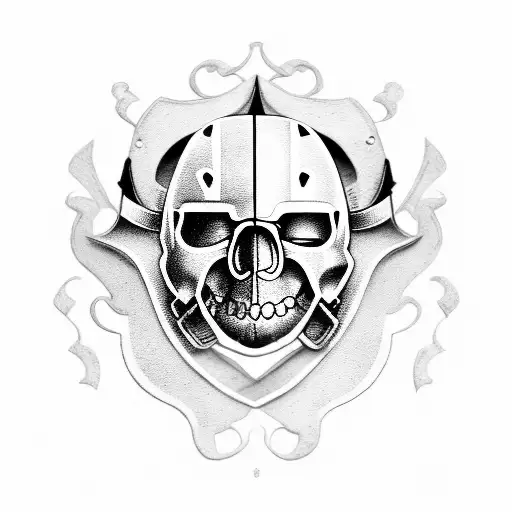 Raiders Logo With Pirate Girl And Dice