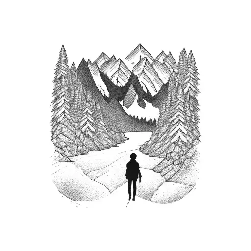 Mountain Landscape With Bts Lyrics Hidden Within The Trails