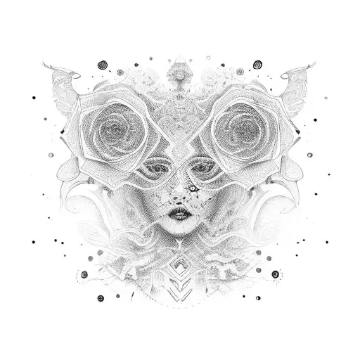 Feminine Energy Represented By Intricate Line Patterns